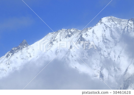 Hotaka山脈和冬天的Mt. Kasugatake Hotaka山脈和冬天的Mt. Kasugatake 38461628