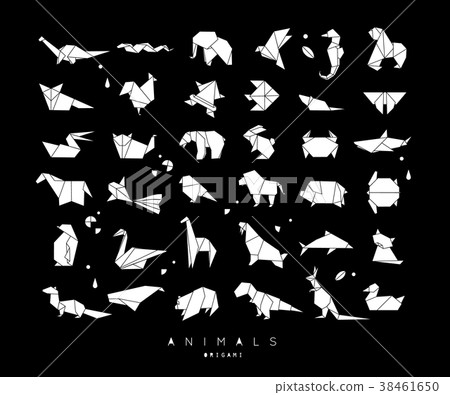 Animals origami white set Animals origami white set 38461650