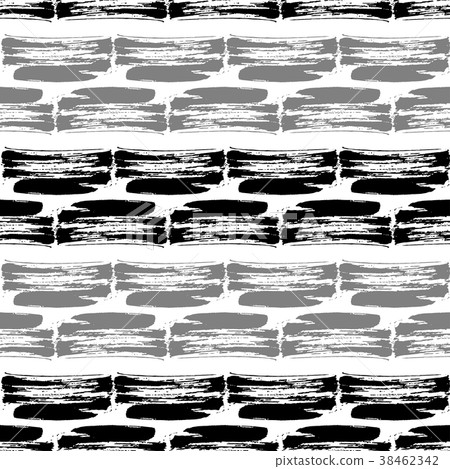 Hand drawn brush ink grunge black and white 38462342