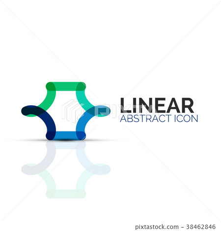 Abstract flower or star minimalistic linear icon Abstract flower or star minimalistic linear icon 38462846