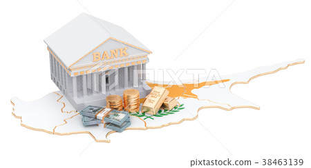 Banking system in Cyprus concept. 3D rendering 38463139