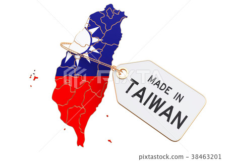 Made in Taiwan concept, 3D rendering 38463201