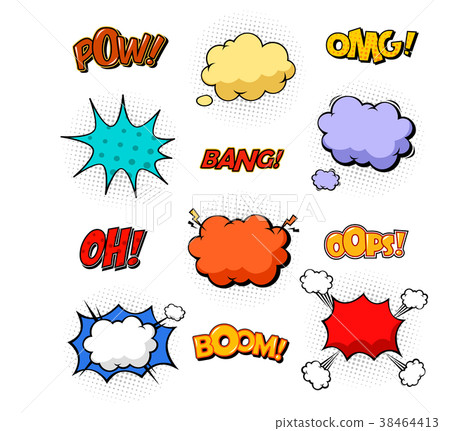 Replicas in form of clouds, bubble speeches 38464413