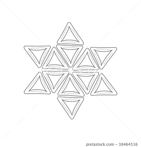 Purim holiday hamantashs in star of david shape 38464516