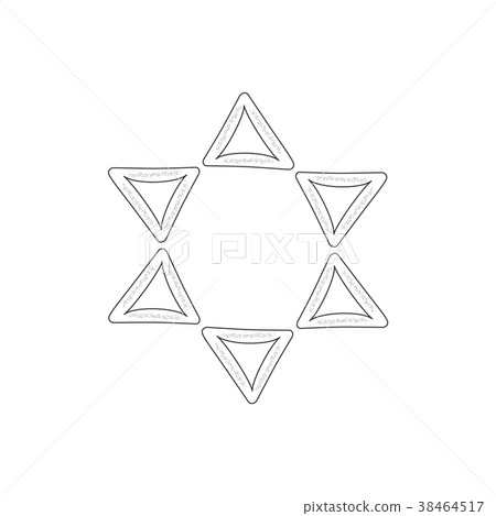 Purim holiday hamantashs in star of david shape Purim holiday hamantashs in star of david shape 38464517