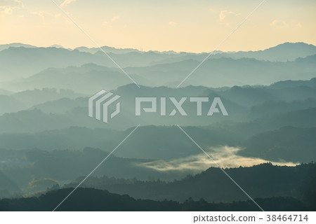 Kujukuna morning-burning scenery (Kimitsu city, Chiba Prefecture, Kanoyama) taken in January 2017 38464714