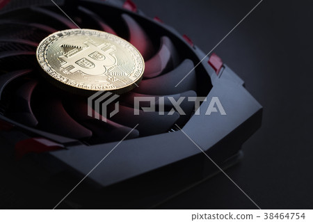 cryptocurrency mining concept with golden bitcoin cryptocurrency mining concept with golden bitcoin 38464754