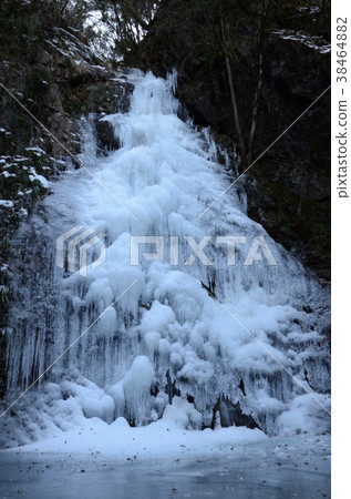 A completely frozen waterfall A completely frozen waterfall 38464882