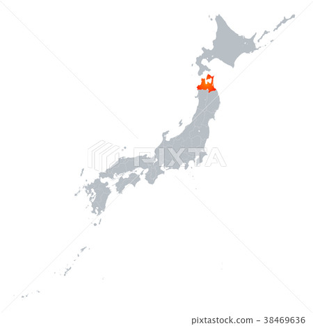 Aomori Prefecture Map Japan Islands 38469636