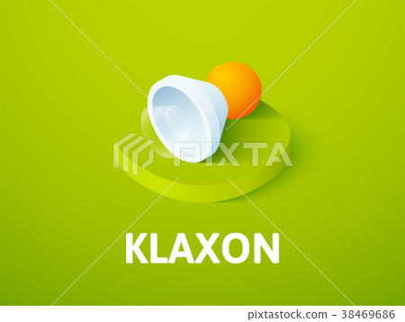 Klaxon isometric icon, isolated on color Klaxon isometric icon, isolated on color 38469686