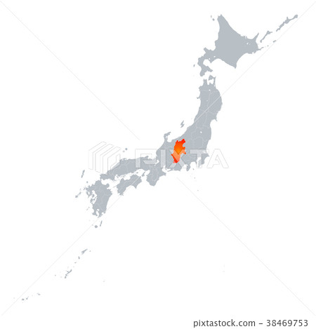 長野縣地圖日本列島 38469753