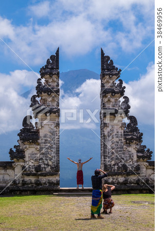 tourists taking the photo in Pura Penataran Agung 38469956