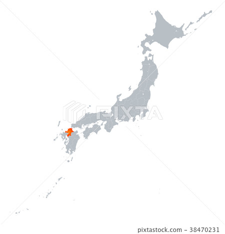 福岡縣地圖日本列島 38470231