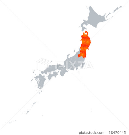 Tohoku map Japan Islands Tohoku map Japan Islands 38470445