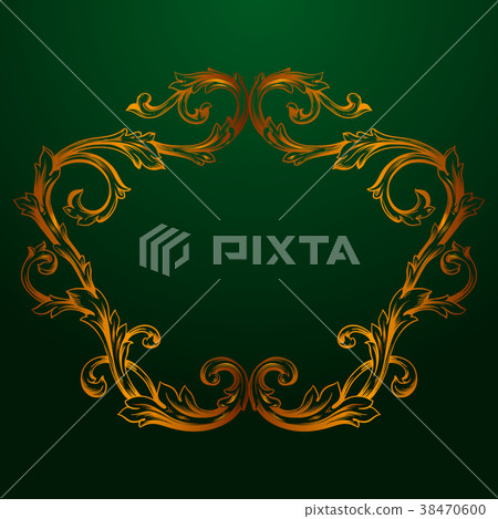 Vector baroque of vintage elements for design.  38470600