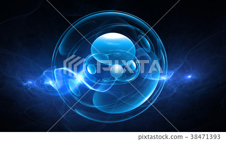 Synthetic cells background, 3D illustration 38471393