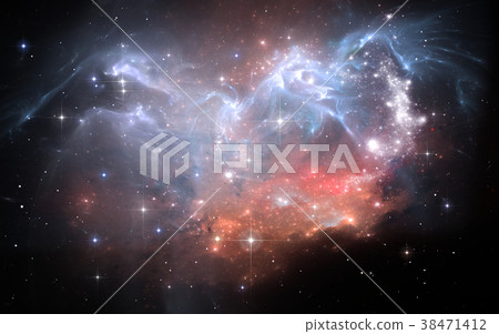 Space background with nebula and stars 38471412