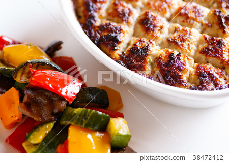 Grilled salt mackerel rill 38472412