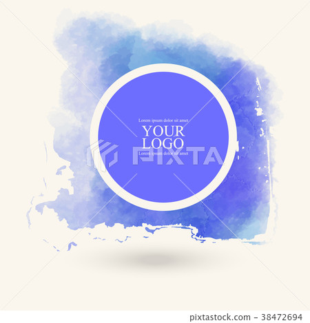 Blue watercolor hand drawn isolated vector Blue watercolor hand drawn isolated vector 38472694