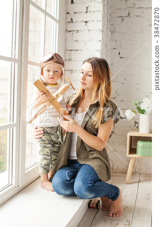 Happy Family Playing Together at Home 38472870