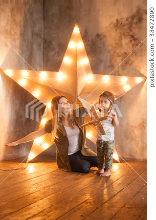 Young Mother and her Child Boy Having Fun Young Mother and her Child Boy Having Fun 38472890