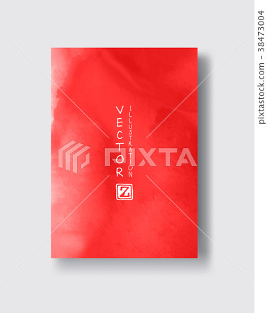 Elegant brochure template design ink brush element 38473004