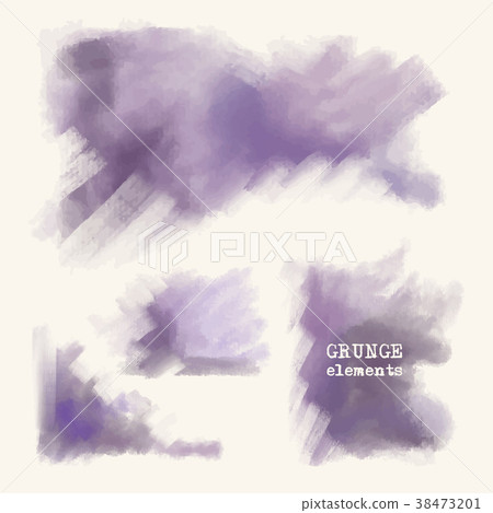 Set of painted grunge elements. 38473201