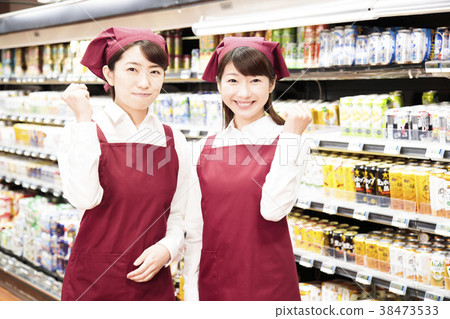 Supermarket supermarket clerk staff Supermarket supermarket clerk staff 38473533
