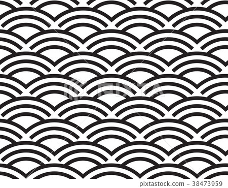 Abstract wavy seamless pattern 38473959