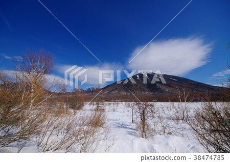 Oku Nikko in winter East of Senjogahara Snow, Tachiki and Mt. Man's body From Japanese romantic highway Super wide angle c Nikko Omoteren 38474785