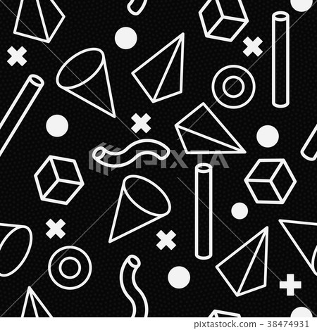 Memphis style seamless pattern 38474931