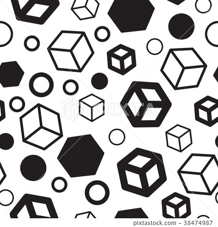 Memphis style seamless pattern 38474987