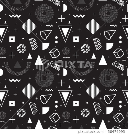 Memphis style seamless pattern Memphis style seamless pattern 38474993