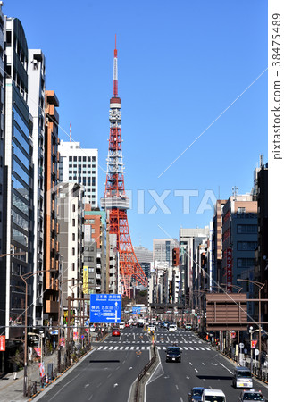 Tokyo Tower seen from the Fenno footbridge 38475489