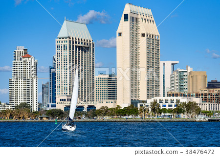 聖地亞哥市中心景觀和遊艇 38476472