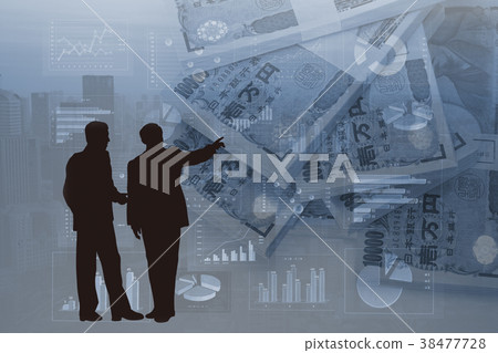 Business image Businessmen and Japanese yen Business image Businessmen and Japanese yen 38477728