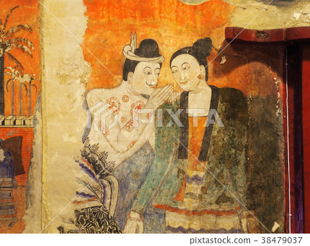 northern THAILAND: WAT PHUMIN temple painting northern THAILAND: WAT PHUMIN temple painting 38479037