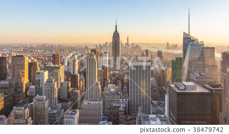 New York City skyline with urban skyscrapers at 38479742