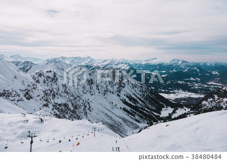 ski resort in the mountain, Alp, Germany ski resort in the mountain, Alp, Germany 38480484