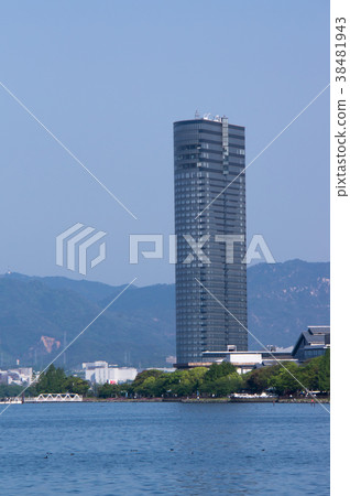 Scenery of Lake Biwa Otsu Port, Shiga Prefecture, Japan Scenery of Lake Biwa Otsu Port, Shiga Prefecture, Japan 38481943