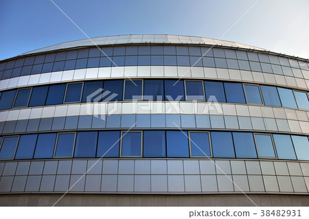 Wall and windows of modern building. 38482931