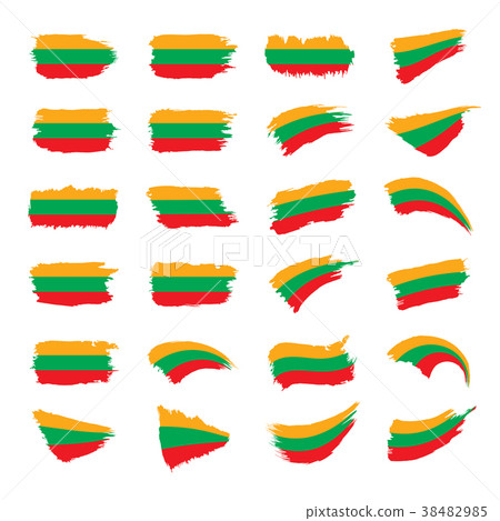 Lithuania flag, vector illustration 38482985