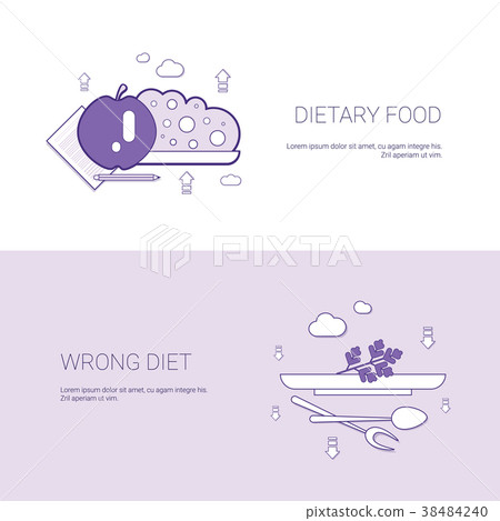 Dietary Food And Wrong Diet Concept Template Web 38484240
