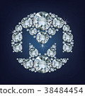 Monero XMR currency coin made a lot of diamonds. 38484454
