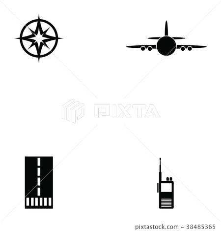 airport icon set-插圖素材 [38485365] - PIXTA圖庫