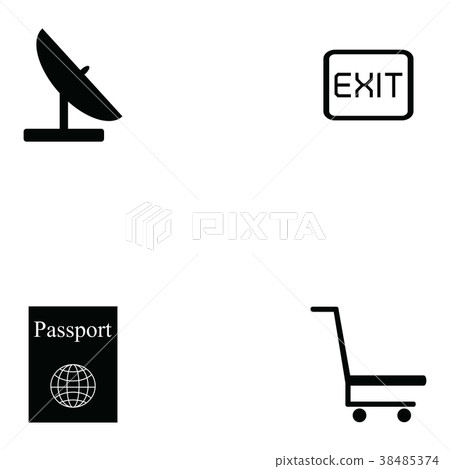 airport icon set 38485374