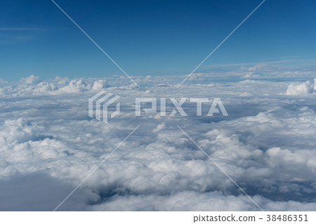 Clear blue sky and clouds aerial view. Clear blue sky and clouds aerial view. 38486351