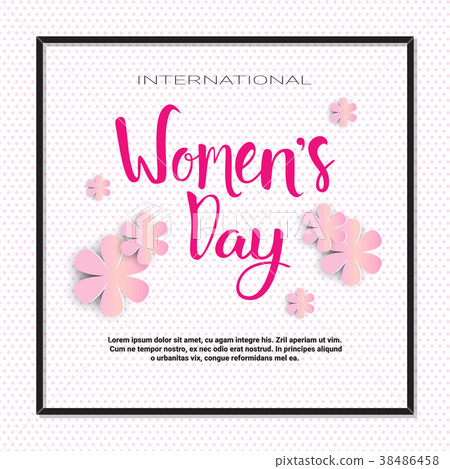 International Women Day Template Greeting Card 38486458
