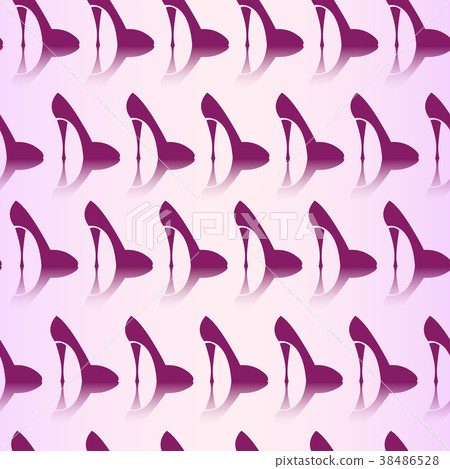 Seamless Pattern Of High Heel Shoes, Fashionable Seamless Pattern Of High Heel Shoes, Fashionable 38486528