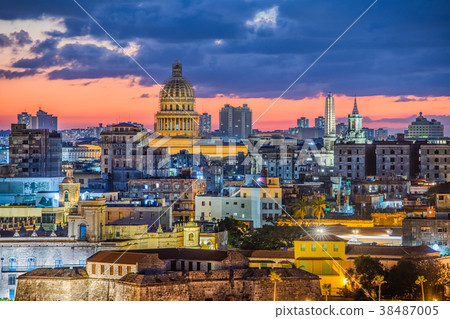 Havana, Cuba downtown skyline. 38487005